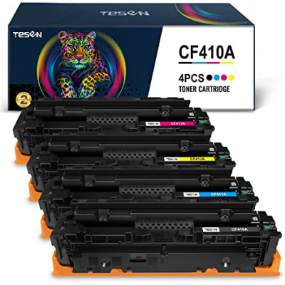 TESEN Remanufactured HP 410A CF410A Toner Cartridge Replacement 4 Colors with New Chips